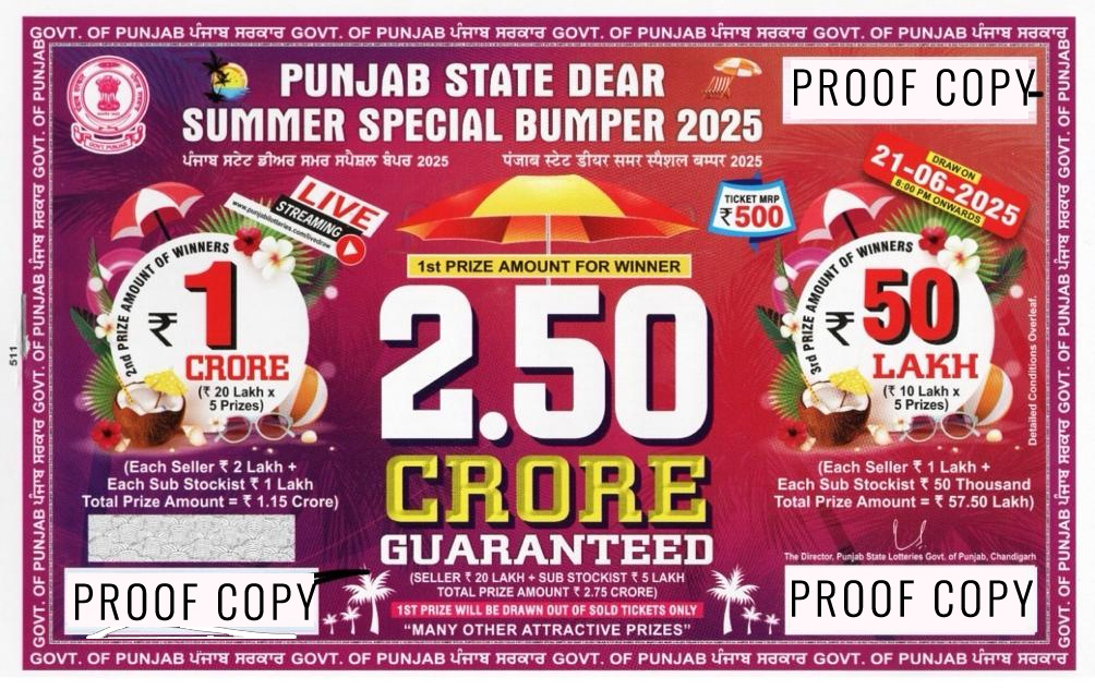 punjab-summer-special-2025-front punjab state lotteries